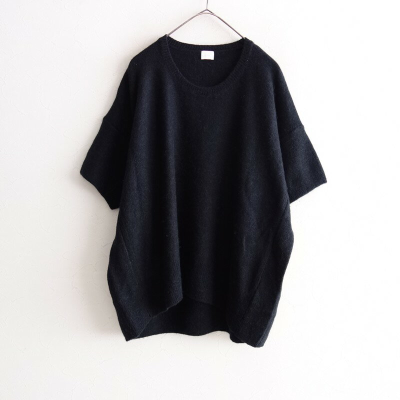シーティープラージュC.T.plage アルパカループニット 長袖 黒 38 C.T.plage｜アルパカ ループ ペルーヤーン ニット プルオーバー
