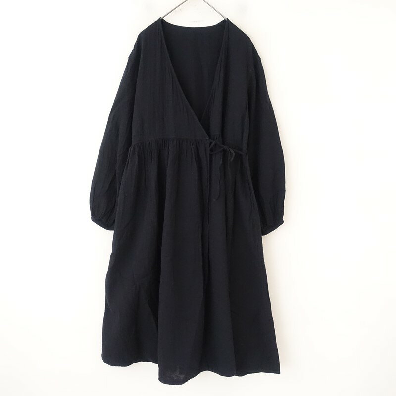 Rakuten - 無印良品 MUJI コットンカシュクールワンピース L 【中古】【62C62】