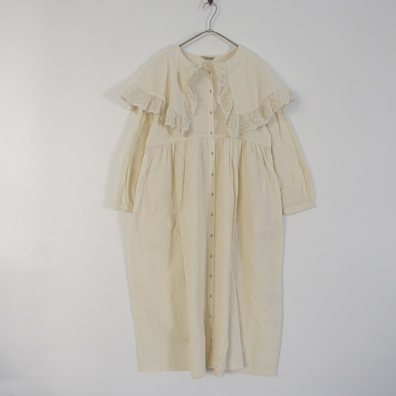 乐天商城 - 【美品】サマンサモスモス Samansa Mos2 スカラップレースケープ衿前ボタンワンピース F 【中古】【40D62】