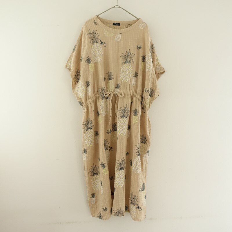 Rakuten - マーブルシュッド marble SUD パイナップル+モンキーEMBドロストワンピース 【中古】【41E62】