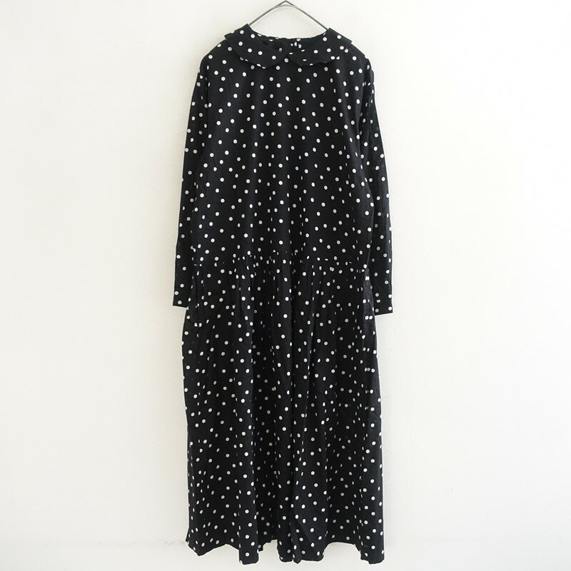Rakuten - 【2025AW/定価2.3万】シオン Cion コットンドットピーターパンカラーワンピース F 【中古】【71E62】