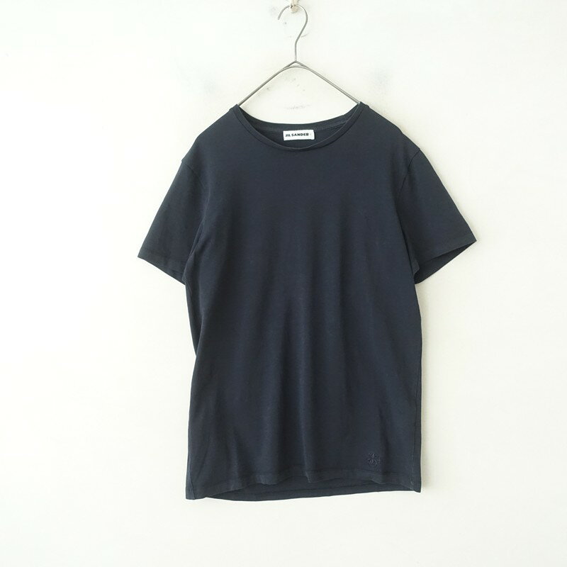 乐天商城 - ジルサンダー JIL SANDER ストレッチ天竺ワンポイント刺繍Tシャツ S 【中古】【02E62】