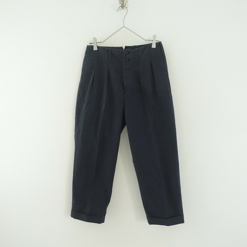 樂天商城 - マーガレットハウエル MARGARET HOWELL 高密度コットン裾ダブル2タックパンツ 1 【中古】【32E62】