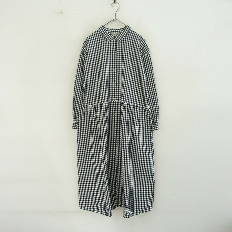 Rakuten - 【美品】サマンサモスモス Samansa Mos2 ギンガム綿麻ギャザーシャツワンピース F 【中古】【40F62】