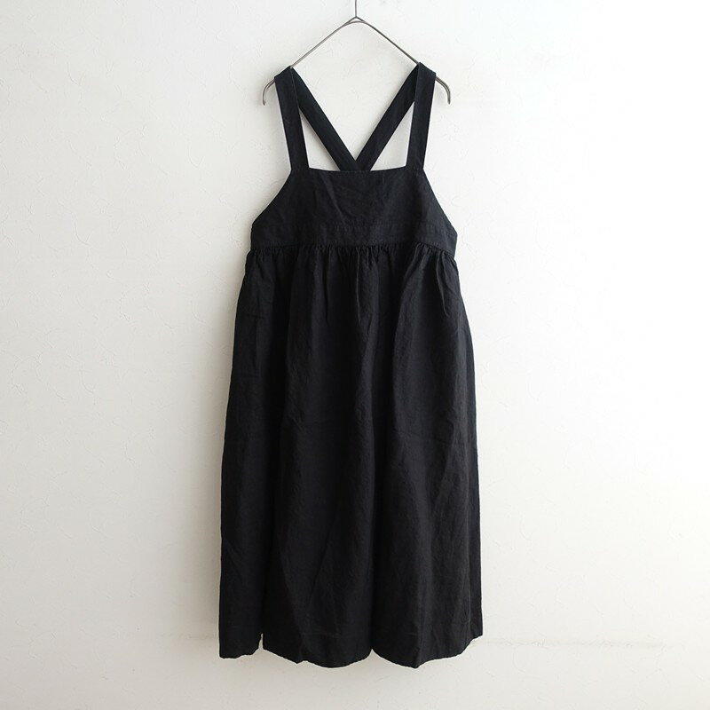 クロスリネンサマンサモスモス Cross×Linen Samansa Mos2 リネンラミーサロペットジャンパースカート F 