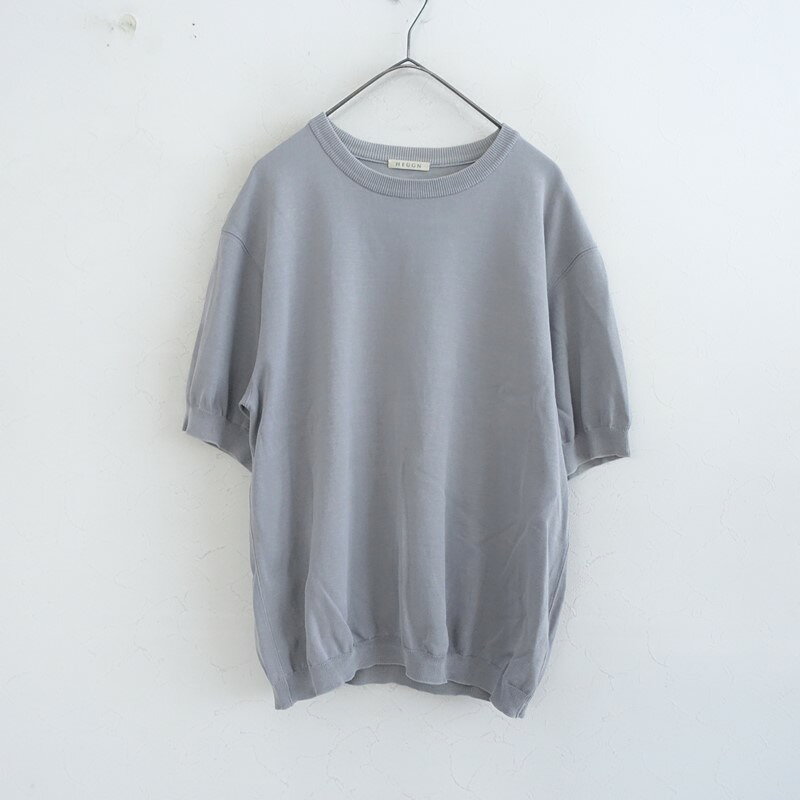 【定価2.3万】ユーゲン HEUGN CUT001 コットンニット半袖クルーネックプルオーバー 2 【中古】【10I62】
