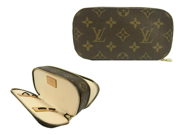 :ルイ・ヴィトン モノグラム トゥルースブラッシュPM M45710 LOUIS VUITTON 【中古】ルイヴィトン モノグラム　ポーチ　化粧入れ　ダブルファスナー