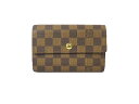 :ルイ・ヴィトン ダミエ 財布 ポルト フォイユ アレキサンドラ LOUIS VUITTON【中古】美品　未使用　新品同様