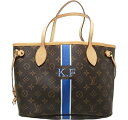 ルイヴィトン トートバッグ レディース ルイ・ヴィトン モノグラム ネヴァーフルPM ●トートバック ブルー Louis Vuitton ヴィトン バック 【未使用】イニシャル有　ルイヴィトン　NEW