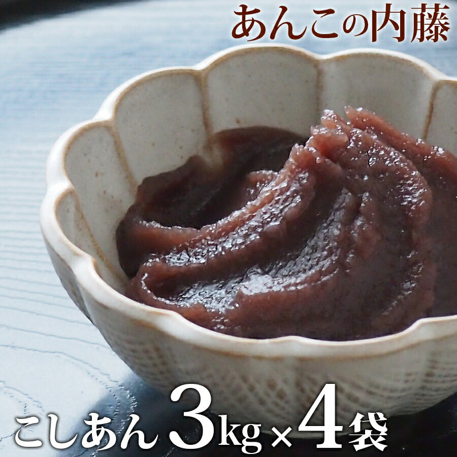 こしあん 3kg 業務用 【4袋セット】 餡子 あんこ アンコ　ぜんざい 行事 イベント◆宅配便のみ