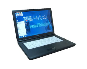 90日保障 貴重！英語版WINDOWS 7 Professiona 選べます FUJITSU A8290　英語キーボード互換配列　セルロン900　2.20G DVD鑑賞　英語ソフトに最適【中古】