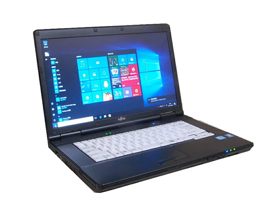 90日保障 貴重!中国語版 WINDOWS10 PRO クリーンインストール FUJITSU A552 高速デュアルB730 1.80G搭載 DVD 互換英語キーボード 互換OFFICE【中古】