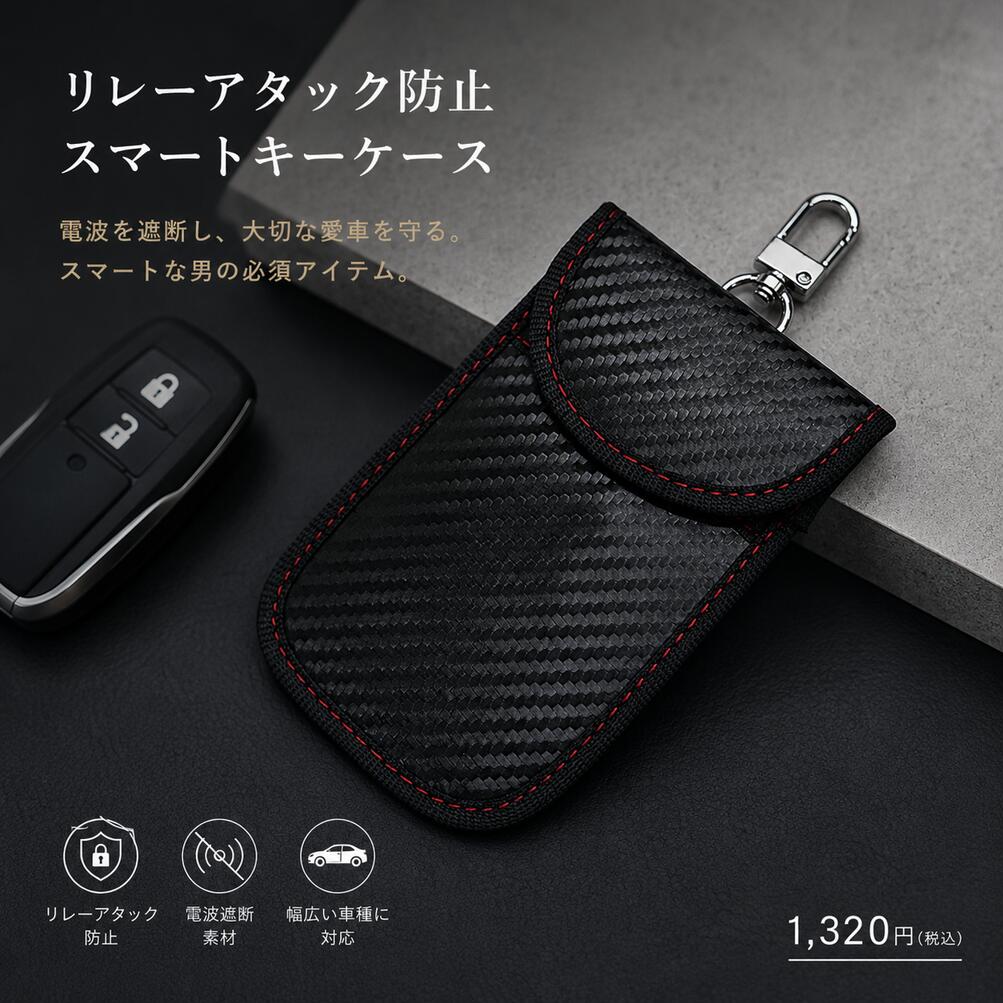 【リレーアタック 盗難防止】スマートキーケース キーケース 電波遮断ポーチ スマ...
