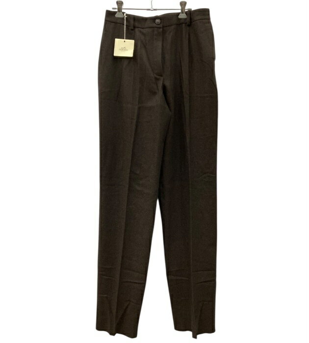 美品/HERMES/エルメス/カシミヤ/スラックス/サイズ42/フランス製/ブラウン/メンズ/FB3955(4.0)