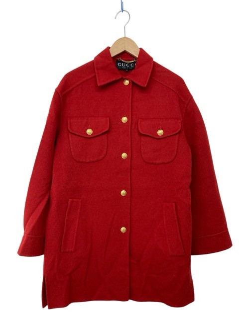 Rakuten - GUCCI/グッチ/トムフォード期/ウールカシミヤ/金ボタン/レディース/ジャケット/ヴィンテージ/サイズ38/レッド/RS0021