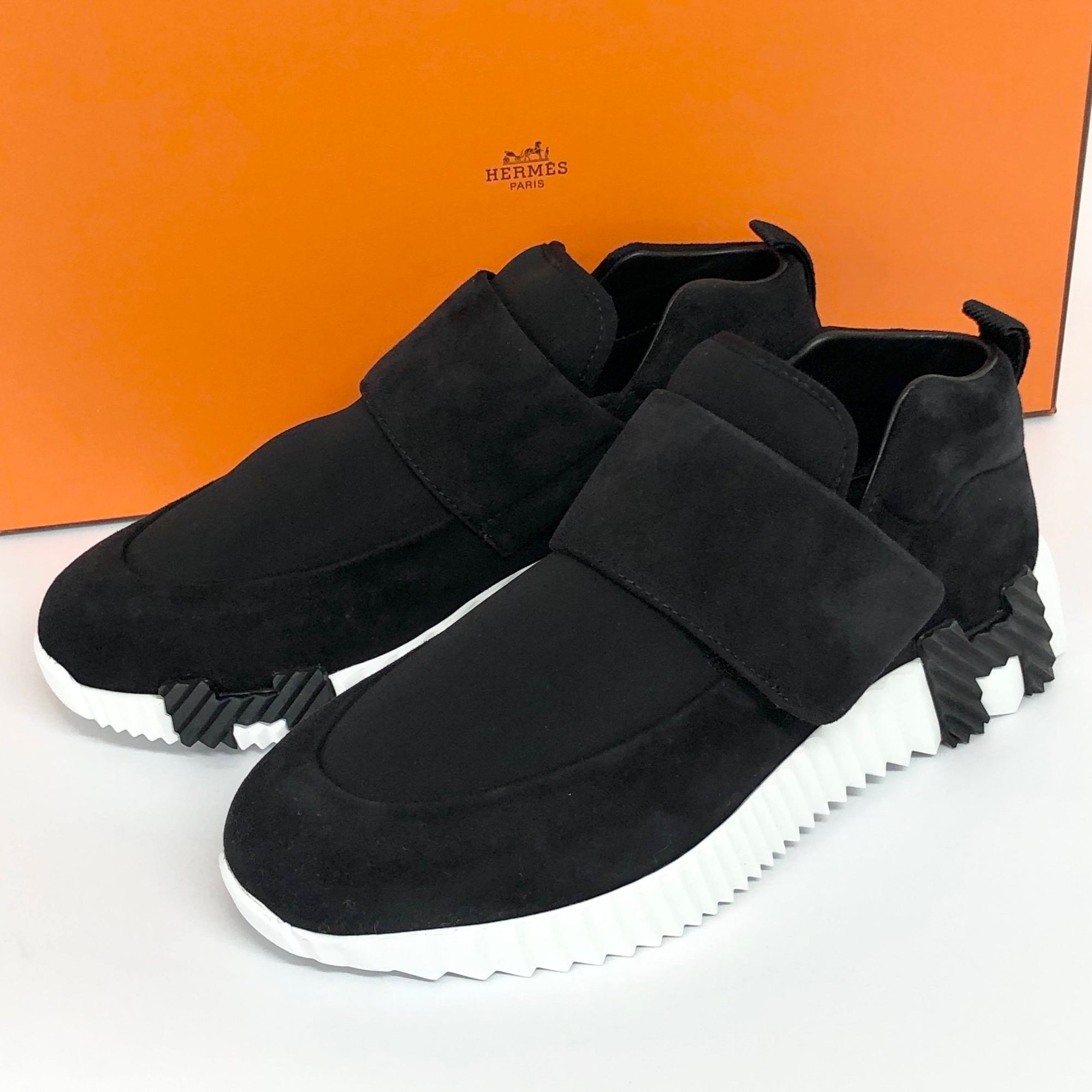 Rakuten - 未使用/HERMES/エルメス/スエード/H ローカット/マジックテープ/スニーカー/ブラック/サイズ36/定価158400円/箱保存袋付/レディース/シューズ/RS0052
