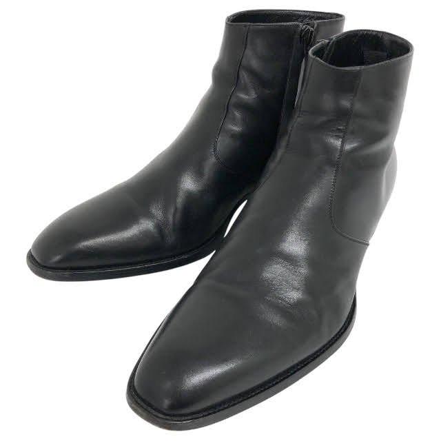 良品/サンローランパリ/ワイアットブーツ/サイドジップ/41/サイズ26.0位/ブラック/メンズ/RS0057