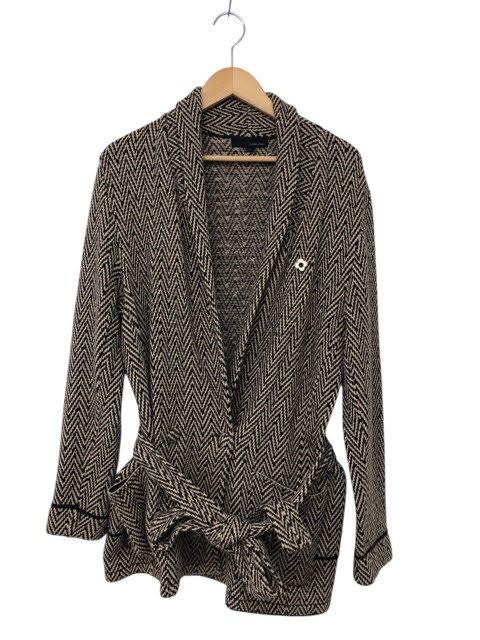 Rakuten - LARDINI/ラルディーニ/アルパカ混/ダブルニットジャケット/ガウン風/サイズS/ブラウン/メンズ/RS0134