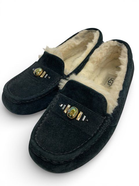 Rakuten - 良品/UGG/アグ/アンスレー/チェンキークリスタル/モカシン/ブラック/24cm/レディース/FC3438