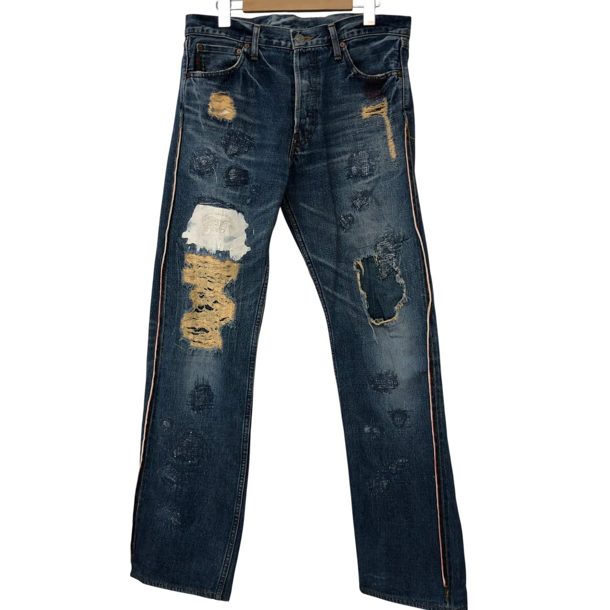 Rakuten - YENJEANS/エンジーンズ/ダメージ加工/ペイント加工/デニムパンツ/サイズ34/日本製/メンズ/RS0297