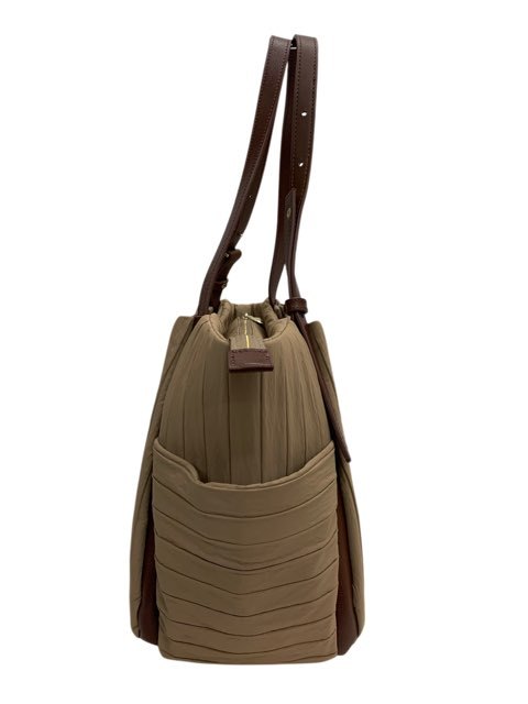 美品/MICHEL KLEIN/ミシェルクラン/プリーツトートバッグ/ブラウン/レディース/FC3464