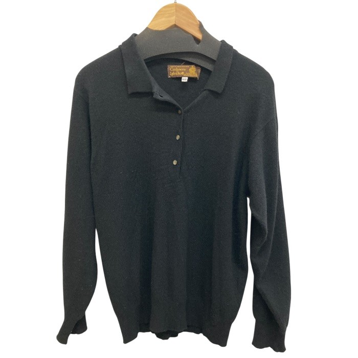Rakuten - LYLE＆SCOTT ライルアンドスコット/カシミヤ100％/ニット カットソー/ニットシャツ/ブラック/メンズ/FB4211