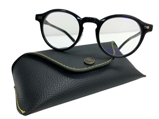 Rakuten - 美品/MOSCOT モスコット/MILTZEN/眼鏡/46□22/ブラック/ケース付き/度入り/ケース付き/FC3484