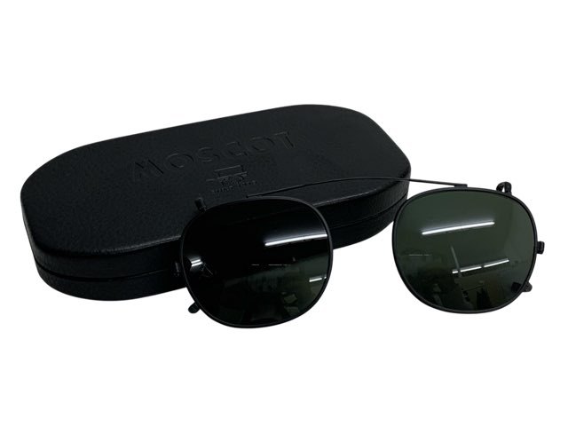 美品/MOSCOT モスコット/CLIPTOSH/ブラック/サングラス/純正クリップオン/ケース付き/FC3490