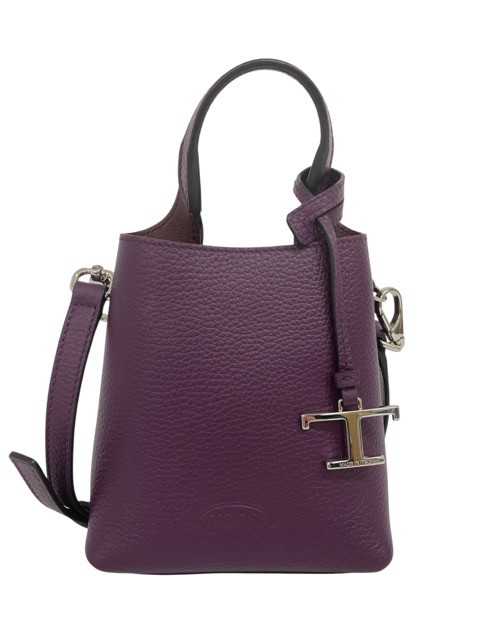 Rakuten - 極美品/TODS/トッズ/Tタイムレス/マイクロ/2WAYバッグ/パープル/ショルダー/レディース/RS0423