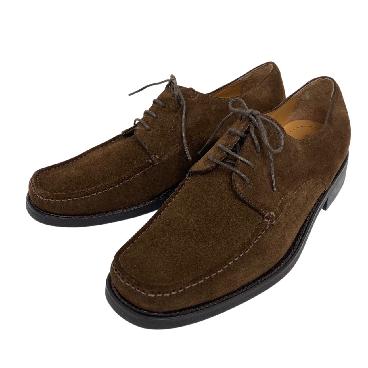 Rakuten - 美品/YANKO/ヤンコ/スエード/Uチップシューズ/ビジネスシューズ/ブラウン/メンズ/7.5/RS0460