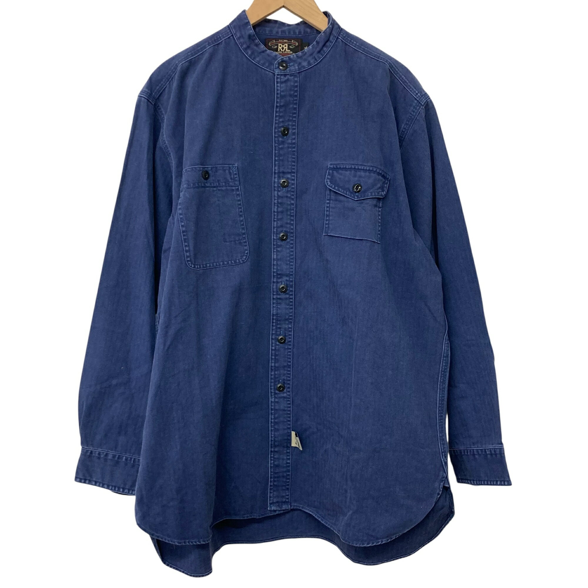 Rakuten - RRL　ラルフローレン　ヘリンボーン　ノーカラージャケット　三ツ星タグ/サイズL/メンズ/RS0503