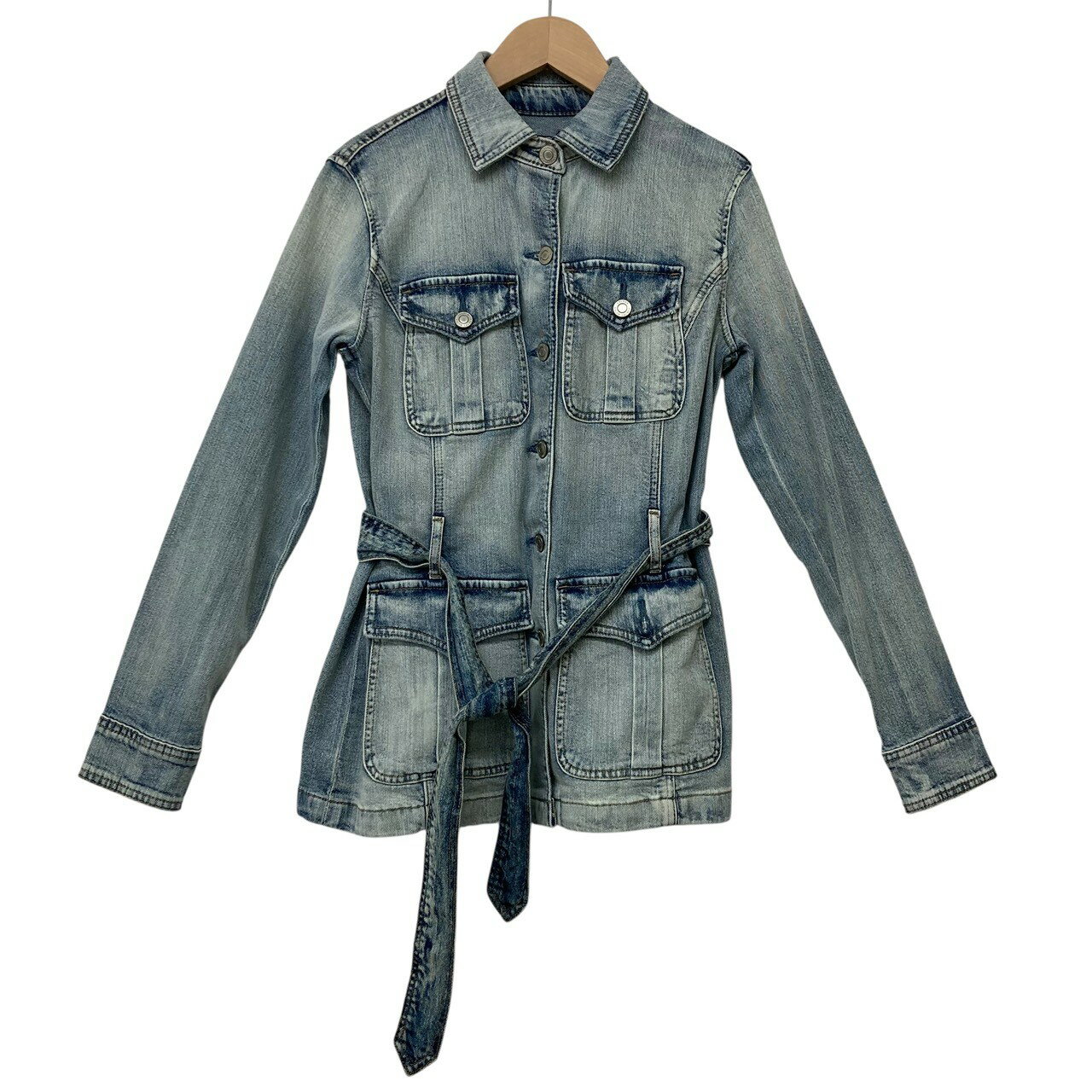 Rakuten - LAUREN RALPH LAUREN/ローレン ラルフローレン/デニムジャケット/ベルト付き/ダメージ加工/サイズ0/レディース/RS0510