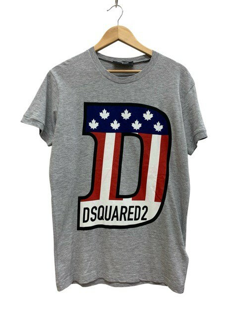 Rakuten - DSQUARED2/FLAG/ロゴプリント/Tシャツ/グレー/Mサイズ/半袖/メンズ/FC3541