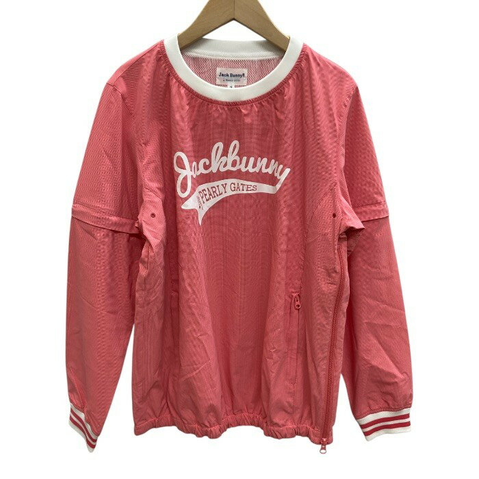 Rakuten - JACKBUNNY/ジャックバニー/パーリーゲイツ/スニード/ゴルフウェア/2WAY/ナイロン/半袖/長袖/ピンク/サイズ2/レディース/FE0109