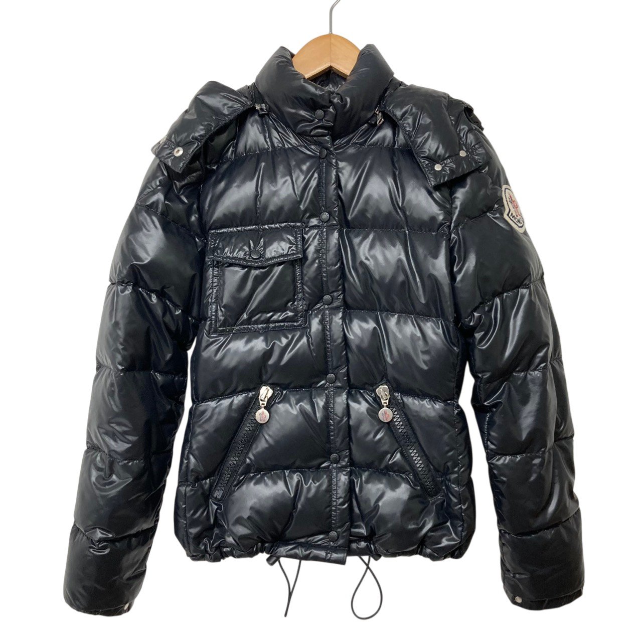 MONCLER/モンクレール/BERENGERE/ベレンジェール/ビッグロゴワッペン/ダウンジャケット/フード/サイズ2/レディース/RS0599の商品画像