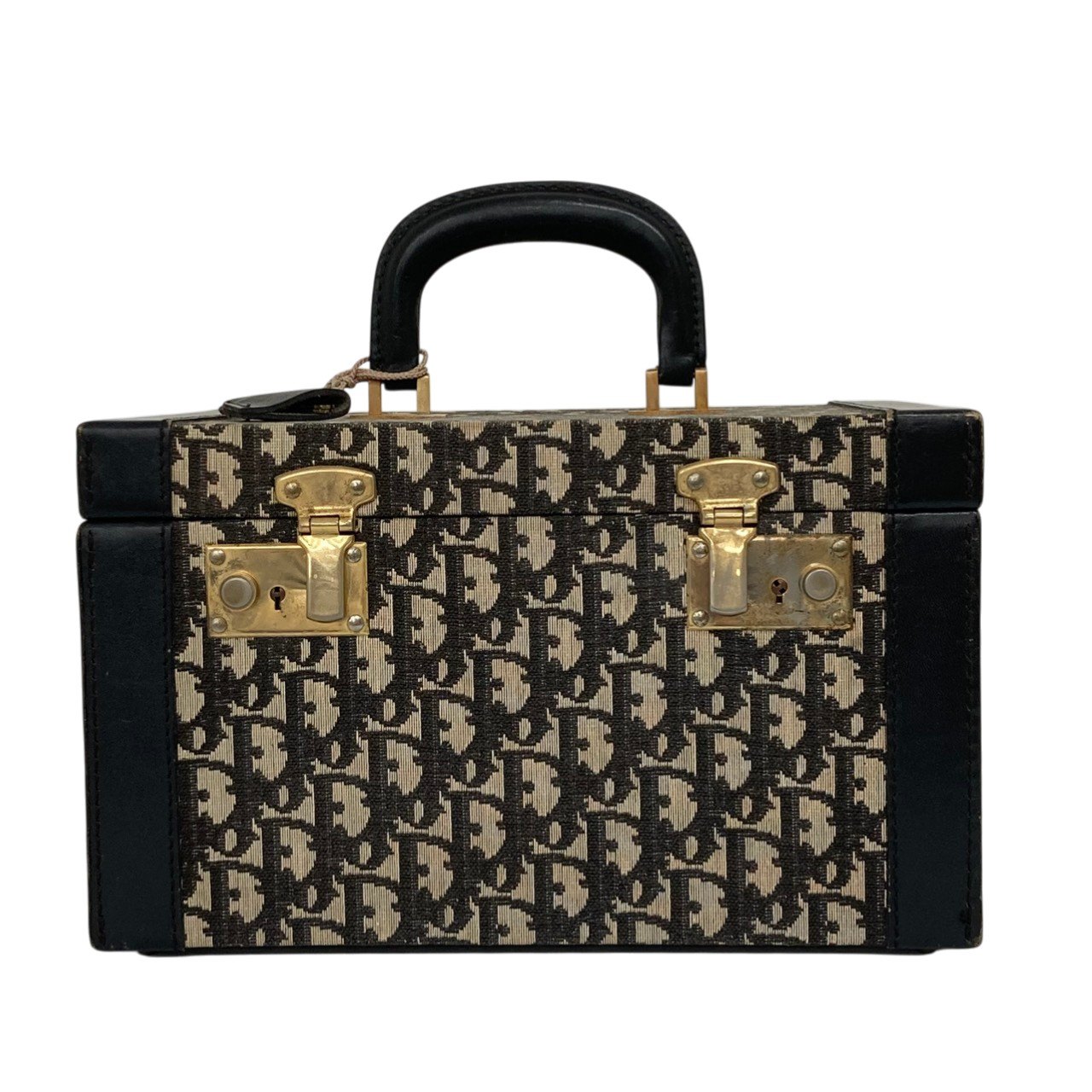Rakuten - DIOR/クリスチャンディオール/Christian Dior/トロッター/ヴィンテージ/コスメBOX/ネイビー/キャンバス レザー/レディース/RS0633