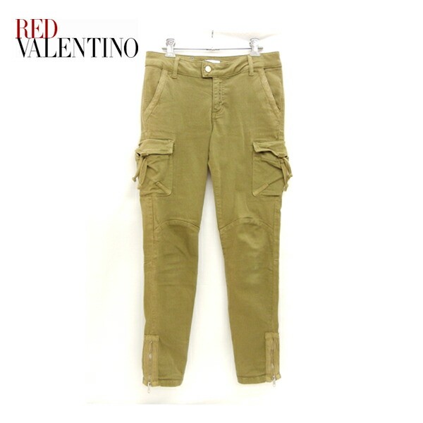 Rakuten - RED VALENTINO レッドヴァレンティノ/バレンチノ パンツ スキニーカーゴパンツ/カーキ オリーブ/サイズ不明/レディース/F75107