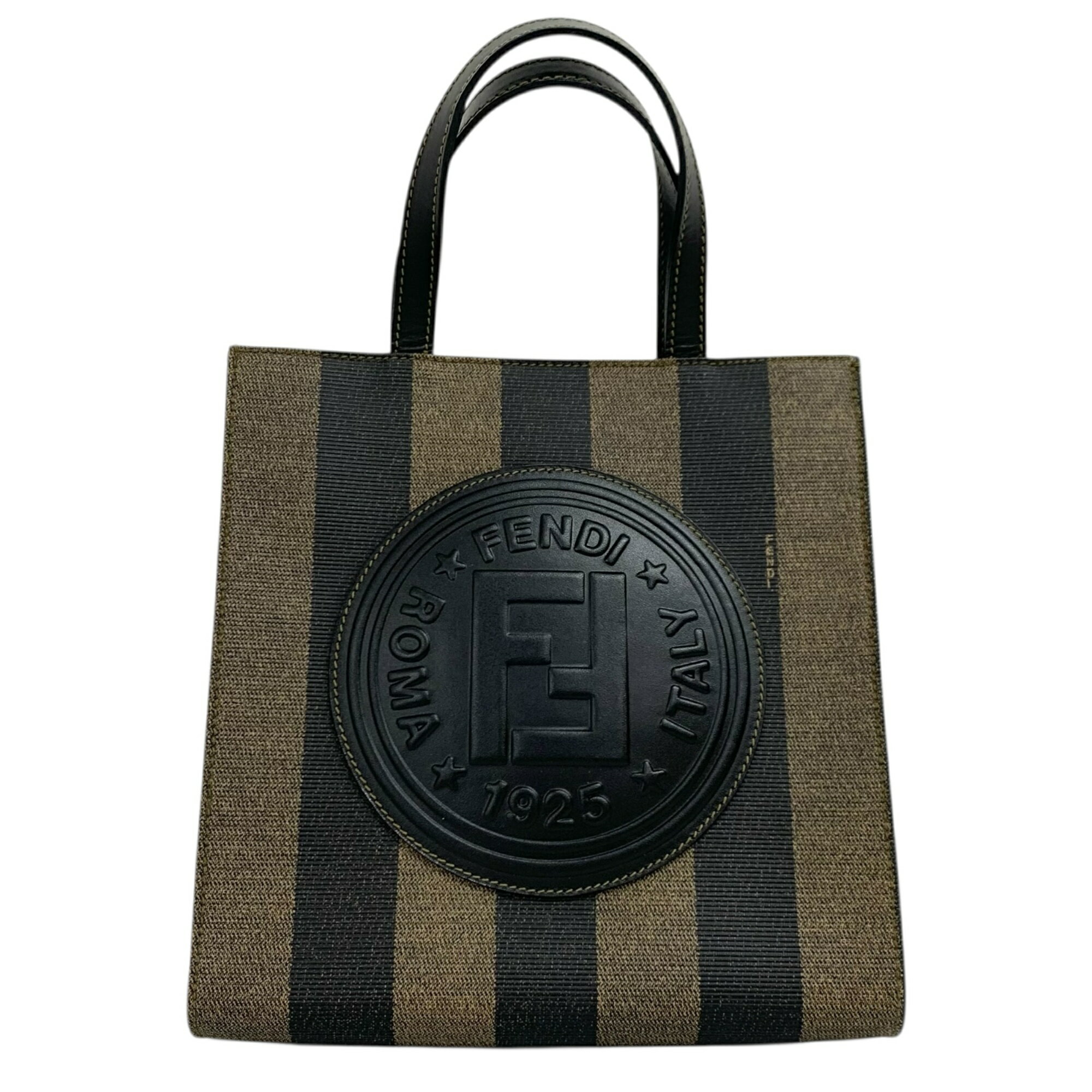 Rakuten - 美品/FENDI/ぺカン柄/ビックロゴ/ミニハンドバッグ/レディース/鞄/RS0753