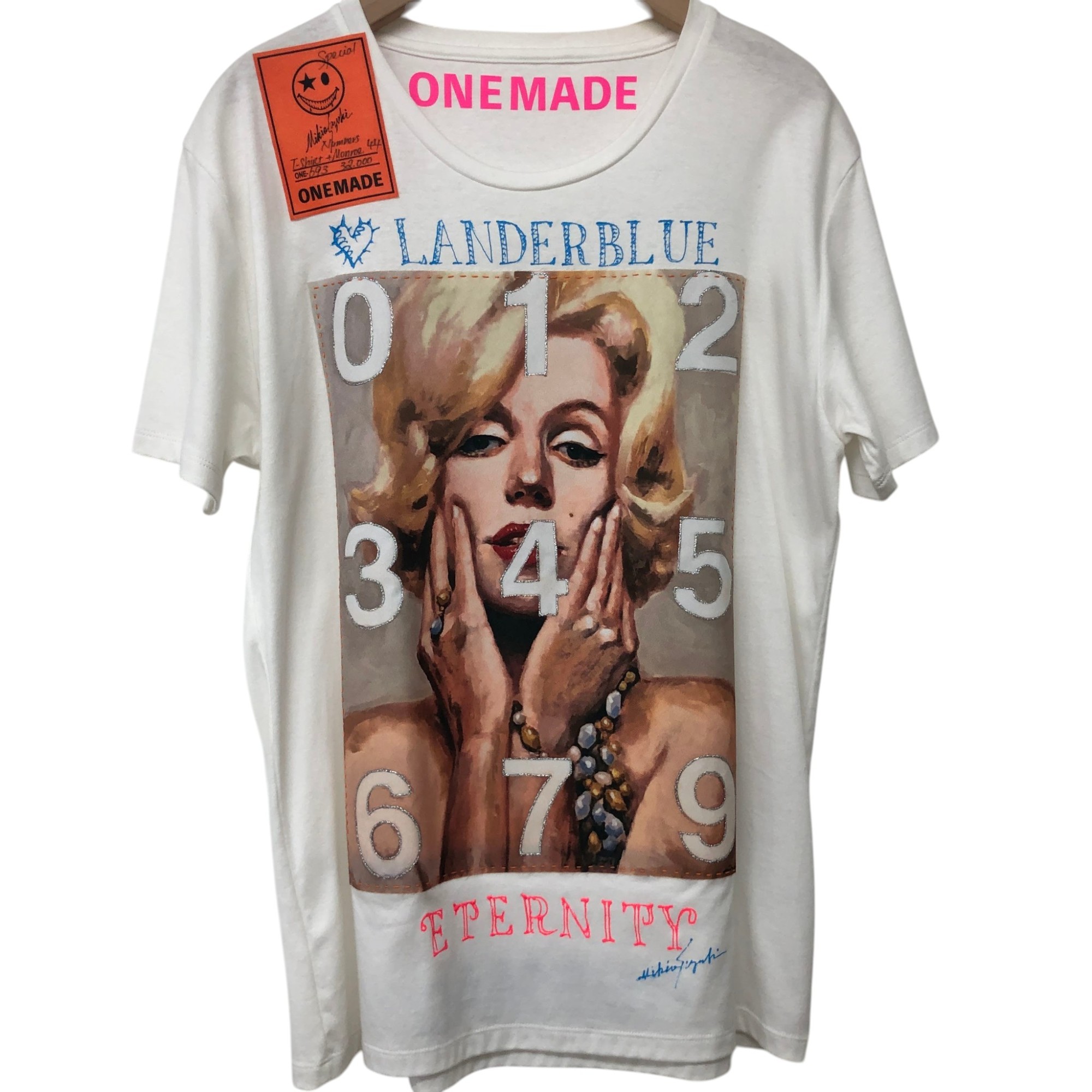 Rakuten - ONEMADE/ワンメイド/マリリンモンロー/Tシャツ/長袖/サイズ44/ホワイト/メンズ/RS0794
