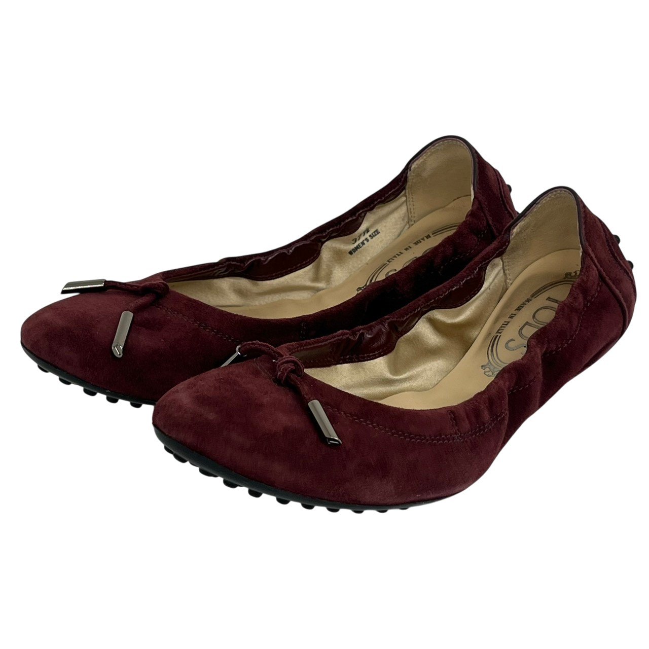 TODS/トッズ/スエード/バレエシューズ/ボルドー/371/2/レディース/RS0820