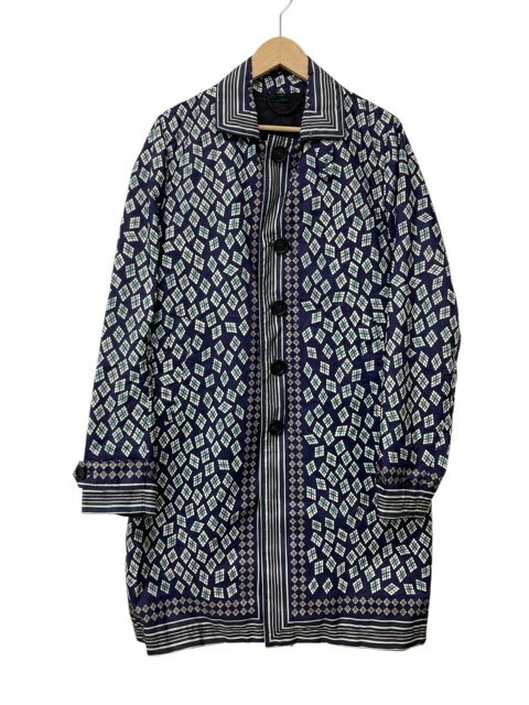 美品/BURBERRY/バーバリー/プローサム/総柄/ナイロンコート/サイズ44/ブルー系/メンズ/RS0831
