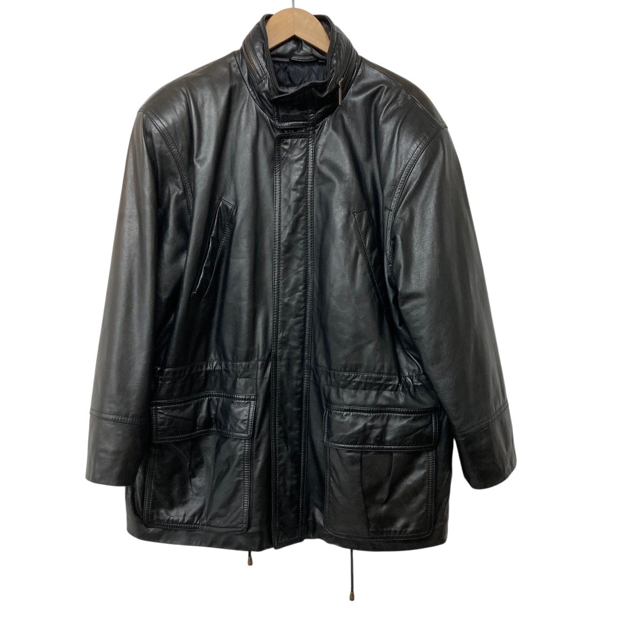 Rakuten - Harley-Davidson/ハーレーダヴィッドソン/レザー/牛革/ハーフコート/ブラック/フード襟/サイズM/アウター/メンズ/RS0943