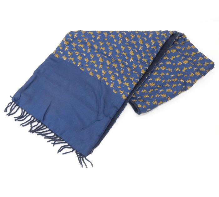 Rakuten - HERMES/エルメス/シルク カシミヤ ウール ストール/ネイビー系 マフラー レディース ユニセックス/FF3707
