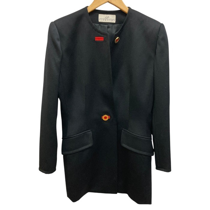 Rakuten - GIVENCHY/ジバンシー/ノーカラー/ジャケット/ブラック/金ロゴボタン/サイズ9号/レディース/FE0204