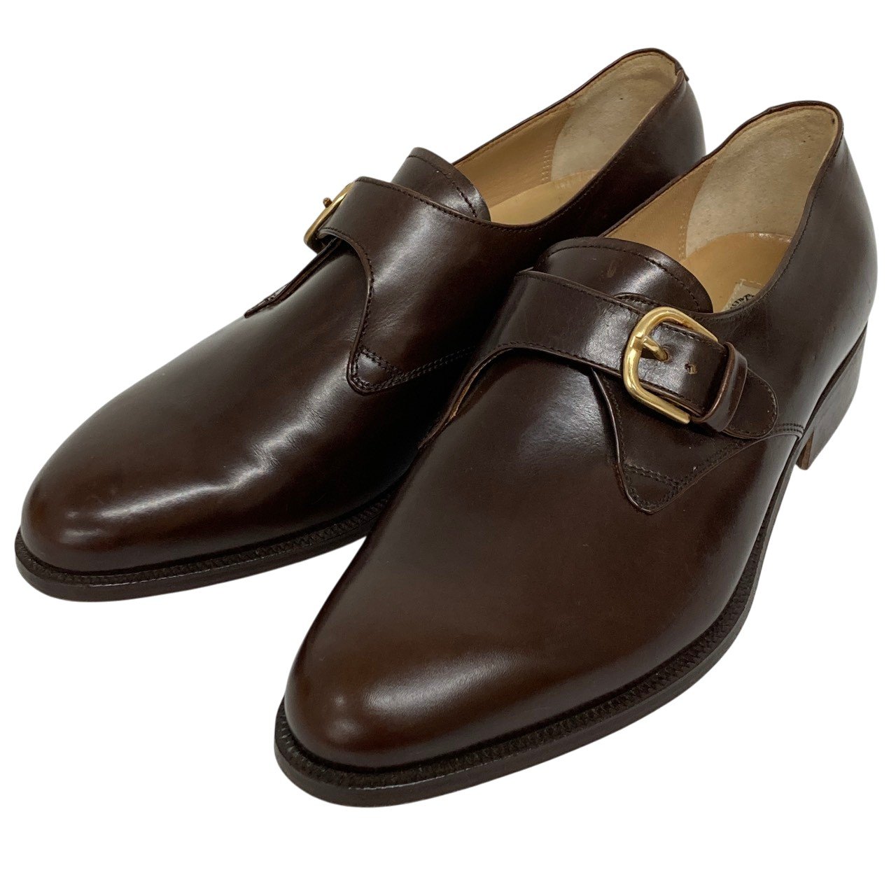 Rakuten - 未使用/Borsalino/ボルサリーノ/革靴/モンクストラップ/シューズ/25EE/ITALY製/ブラウン/メンズ/RS1220