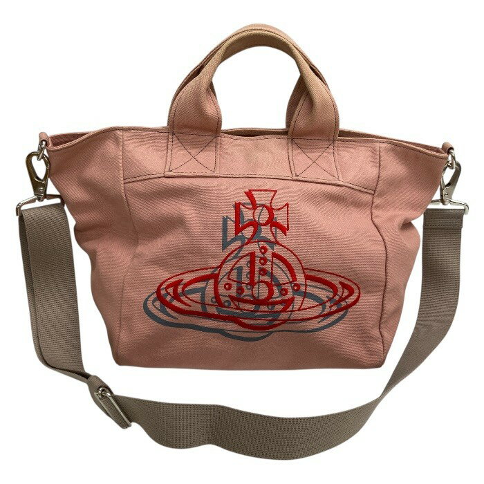 Rakuten - Vivienne Westwood/ヴィヴィアンウエストウッド/2way/キャンパストートバッグ/ショルダーバッグ/ピンク/レディース/FB4395
