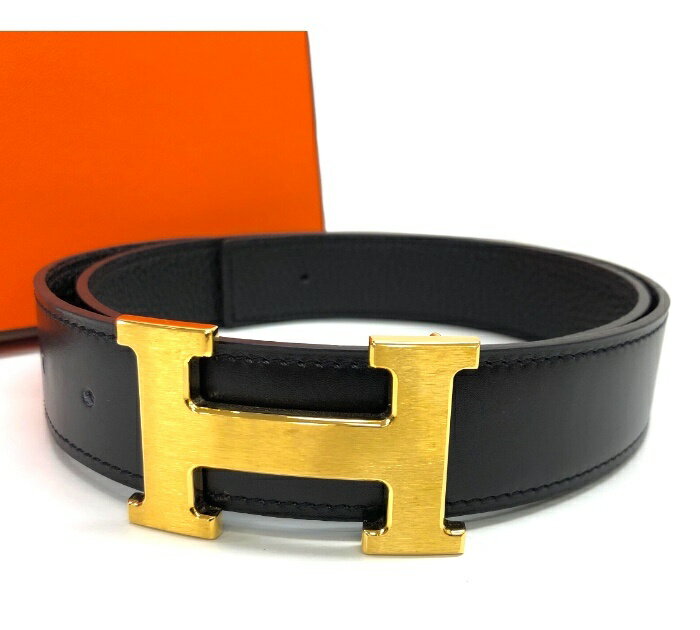 Rakuten - 美品/HERMES エルメス/□N刻印/コンスタンス リバーシブル Hベルト/黒 ブラック/箱付き/金具収納袋付き/FB3653
