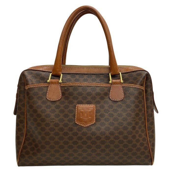 CELINE/セリーヌ/マカダム柄/トリオンフ/レザー/ボストンバッグ/ハンドバッグ/トートバッグ/ブラウン/レディース/FB4402