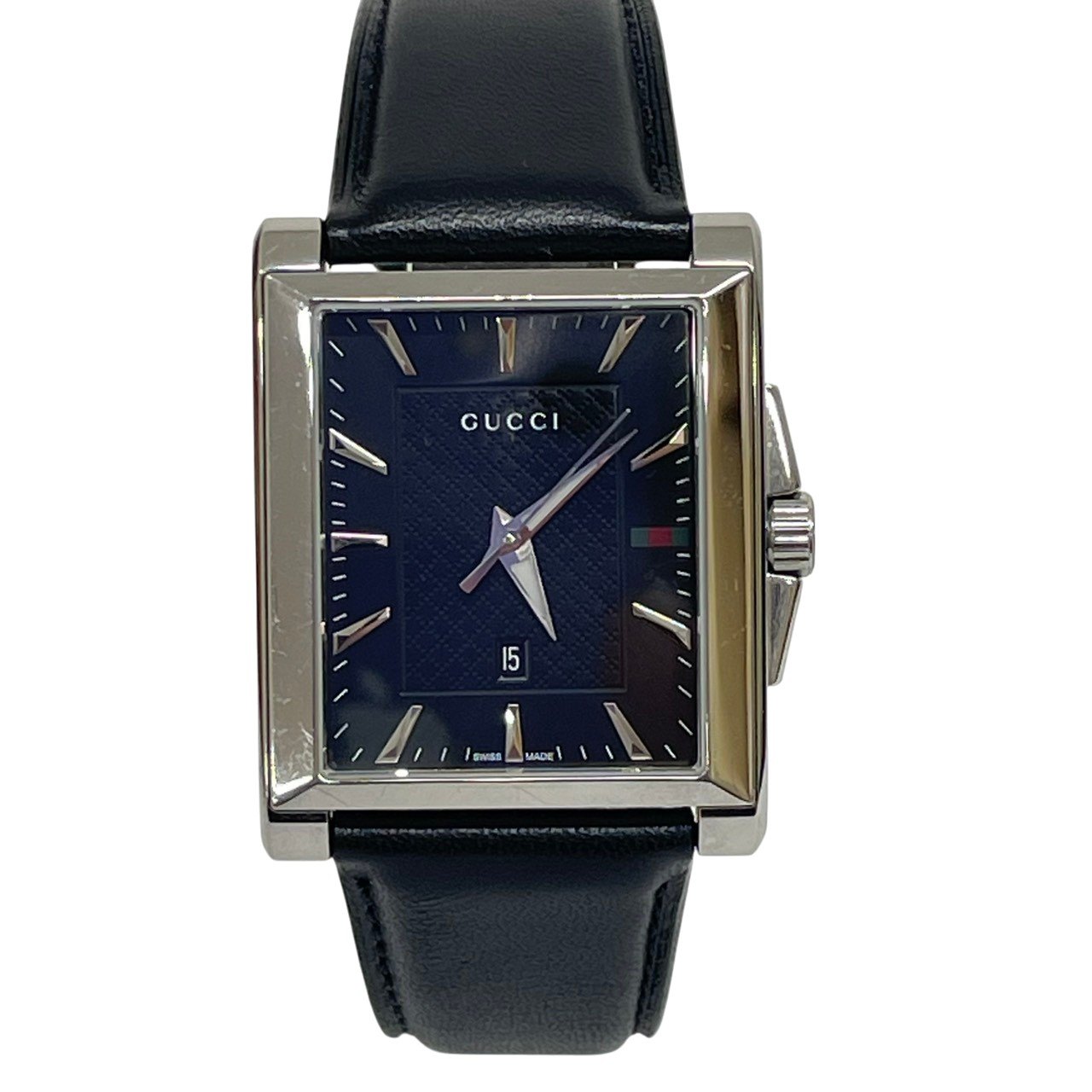 GUCCI/グッチ/138.4/Gタイムレス レクタングル/クォーツ/腕時計/メンズ/レザーベルト/RS1369
