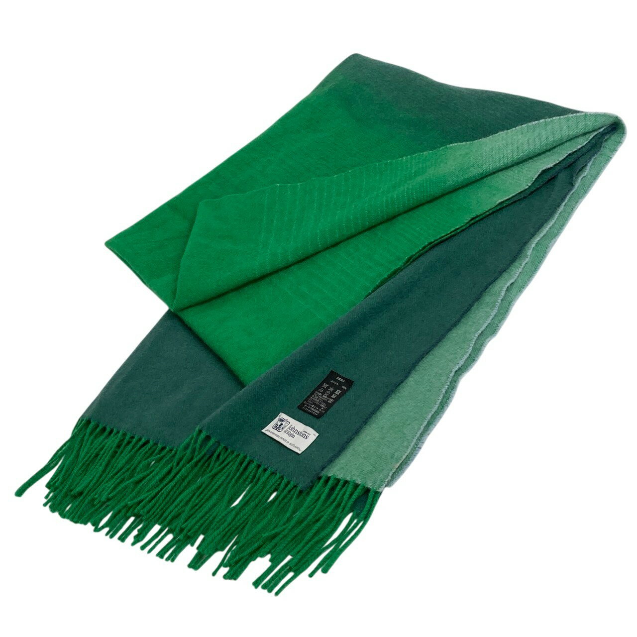 Rakuten - JOHNSTONS/ジョンストンズ/カシミヤ100％/大判ストール/グリーン/グラデーション/190cm×71cm/レディース/RS1395